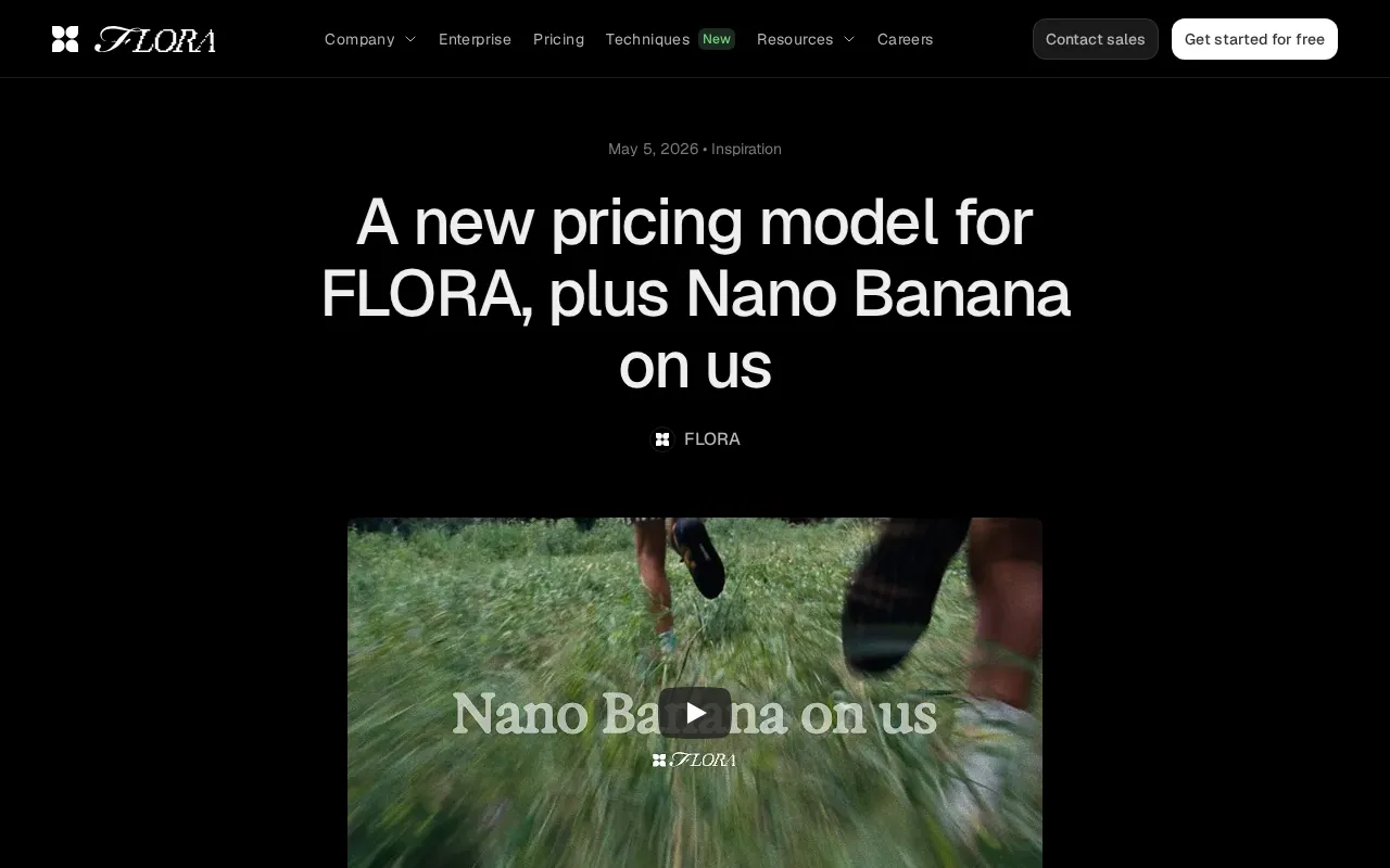 FLORA AI — pricing page