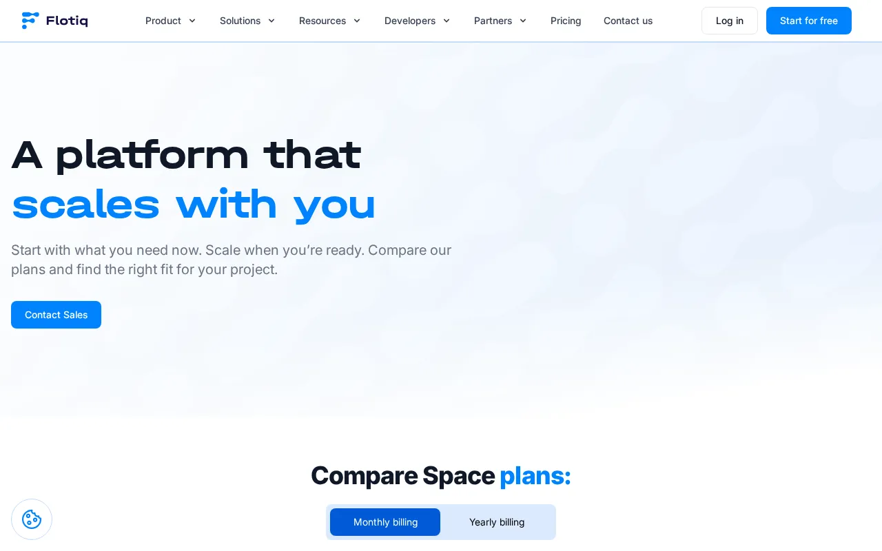 Flotiq — pricing page