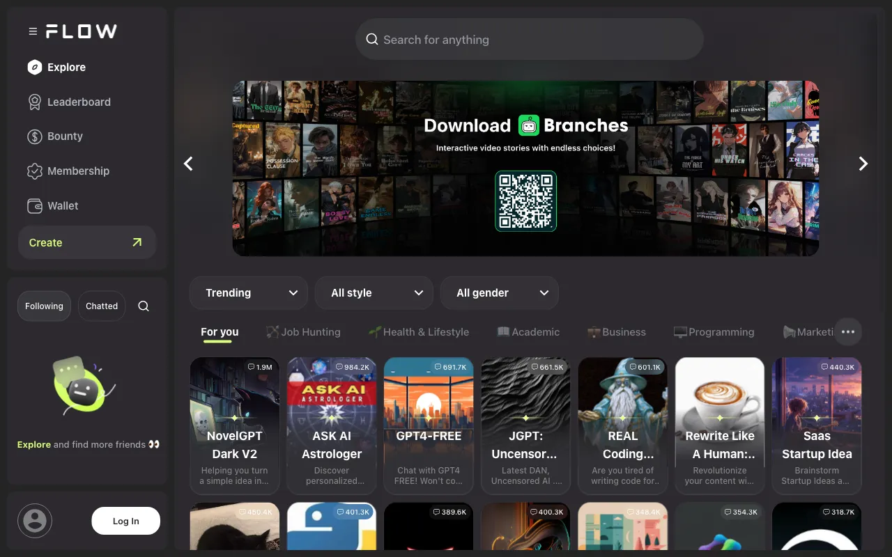 FlowGPT — preview screenshot