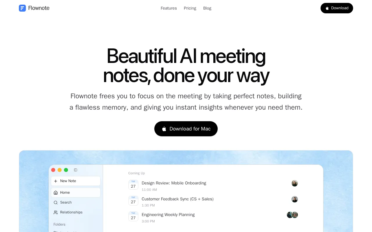 Flownote — preview screenshot