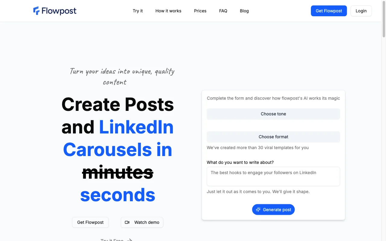 Flowpost.io — preview screenshot