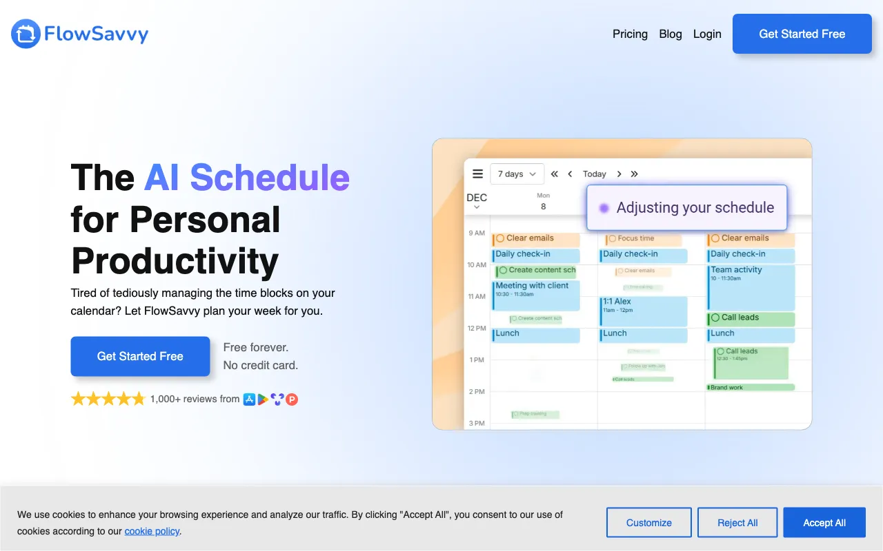 FlowSavvy — preview screenshot