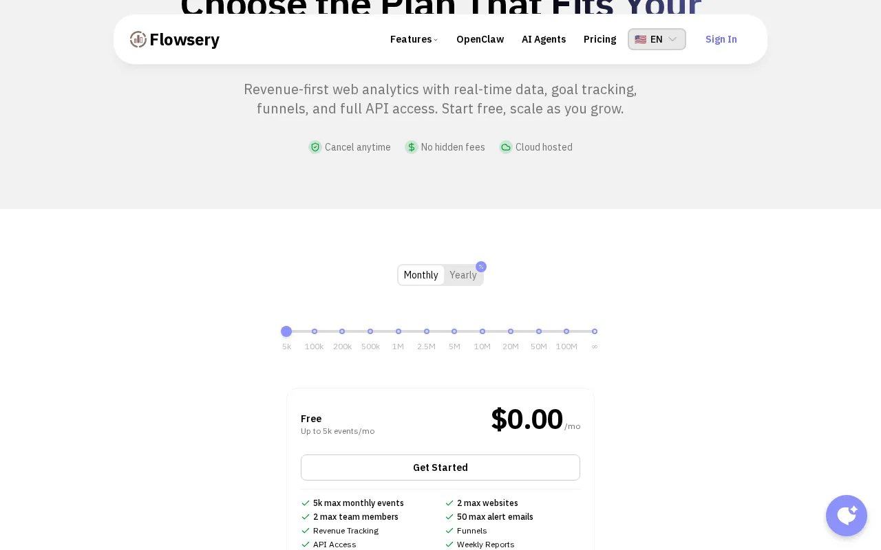 Flowsery — pricing page