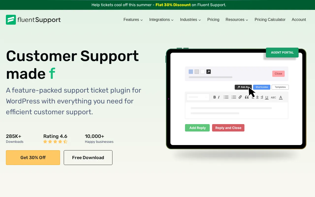 Fluent Support — preview screenshot