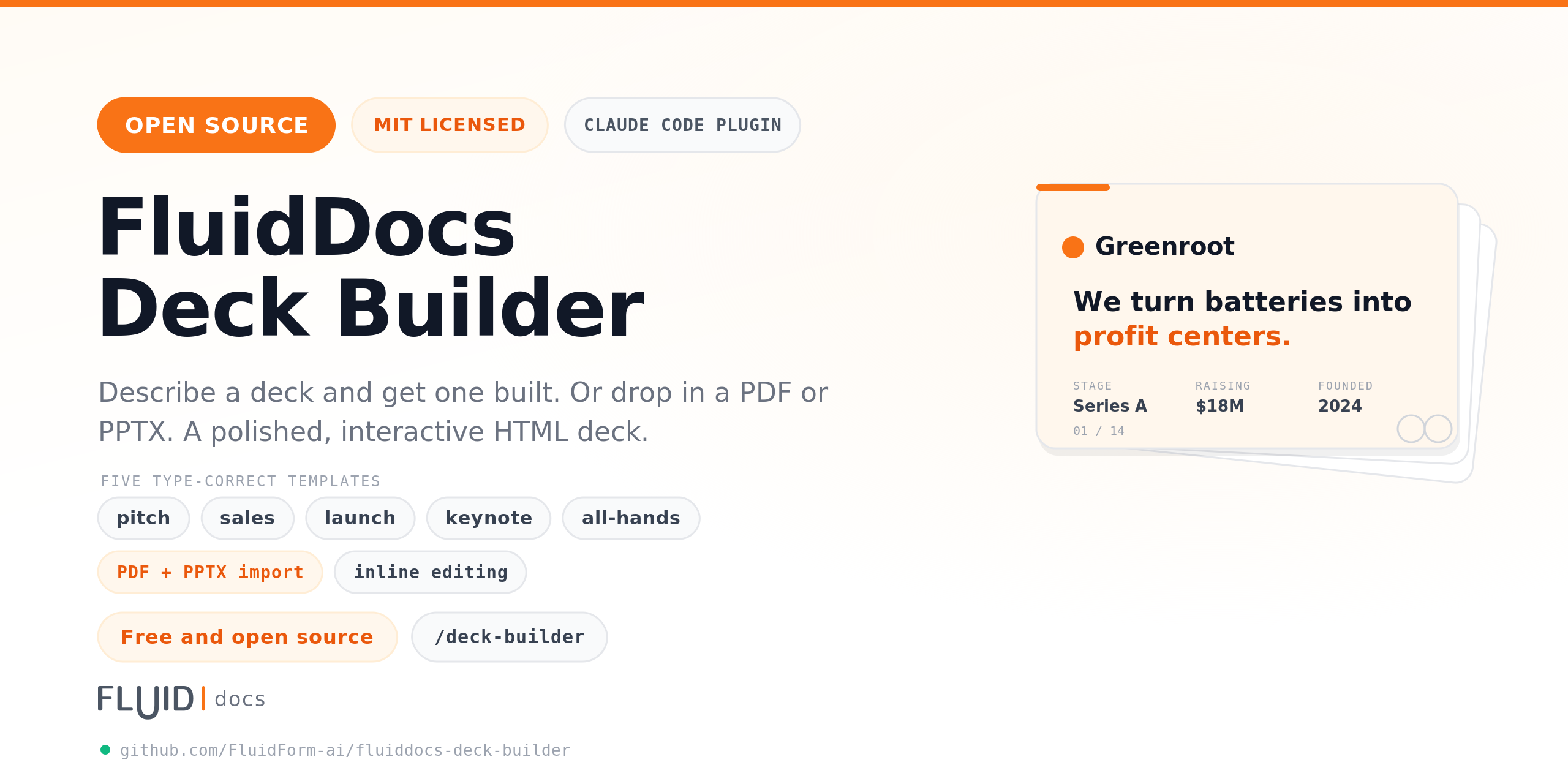 FluidDocs Deck Builder