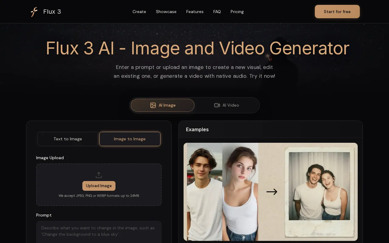Flux 3 AI — preview screenshot