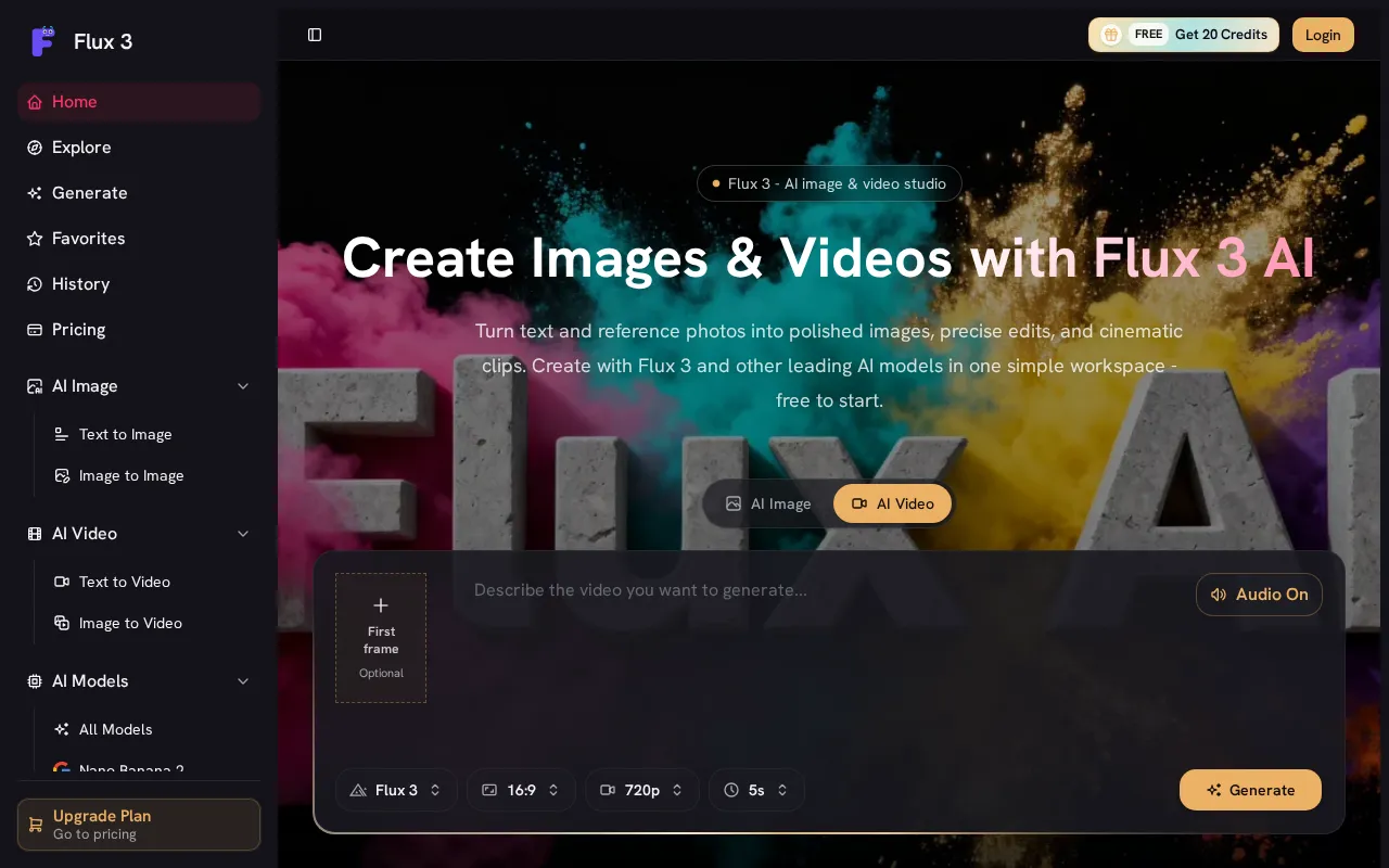 Flux 3 AI — preview screenshot