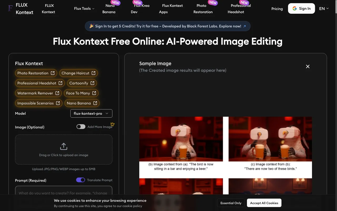 Flux Kontext — preview screenshot