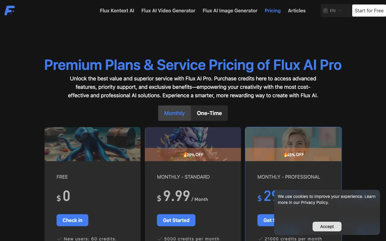 flux-pro.net — pricing page
