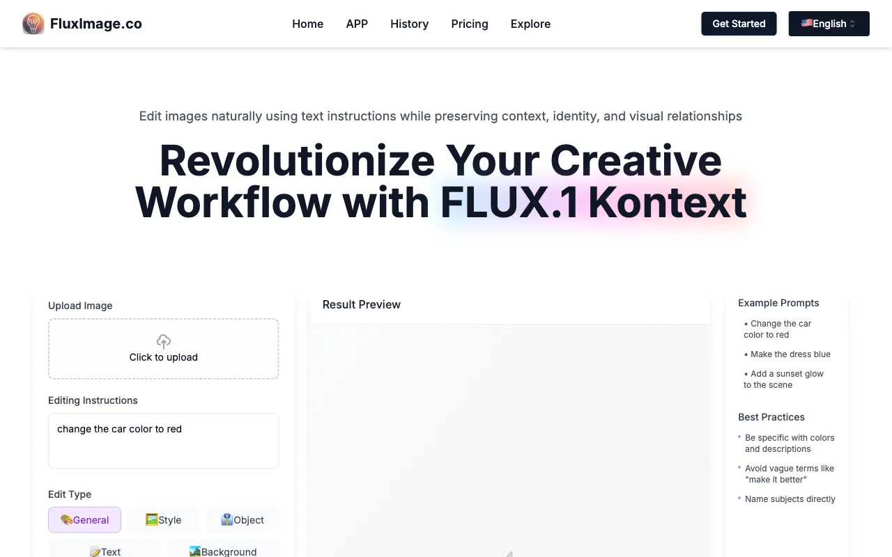 FluxImage.co — preview screenshot