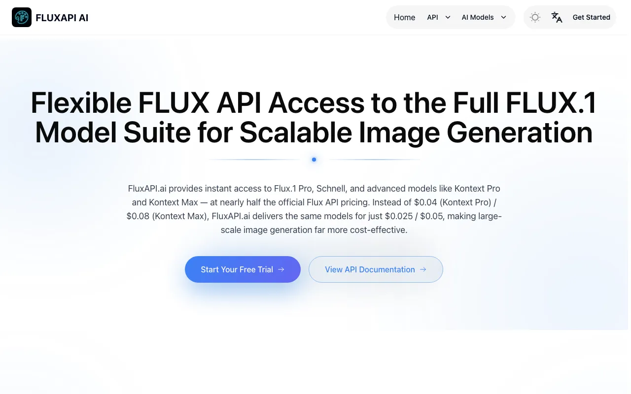 FluxAPI.ai — preview screenshot