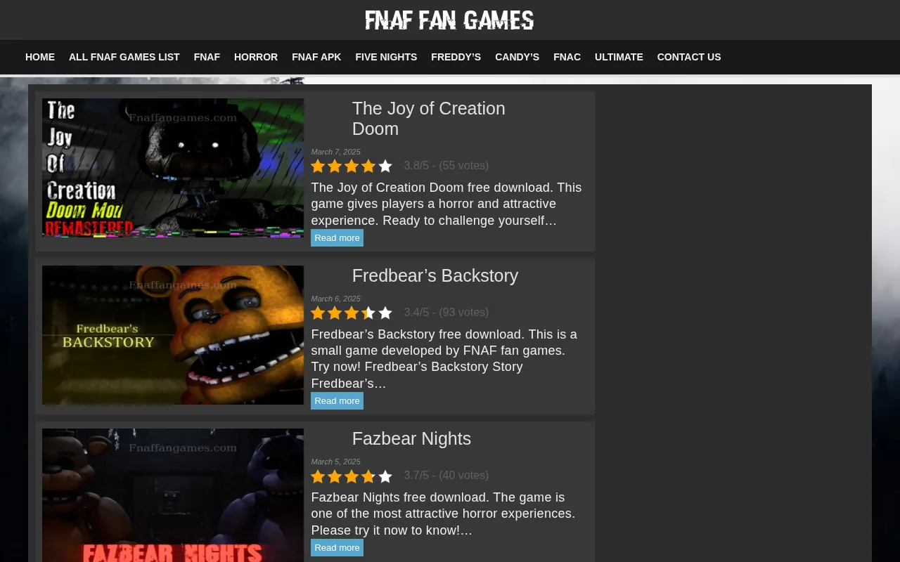 FNAF Fan Games — preview screenshot