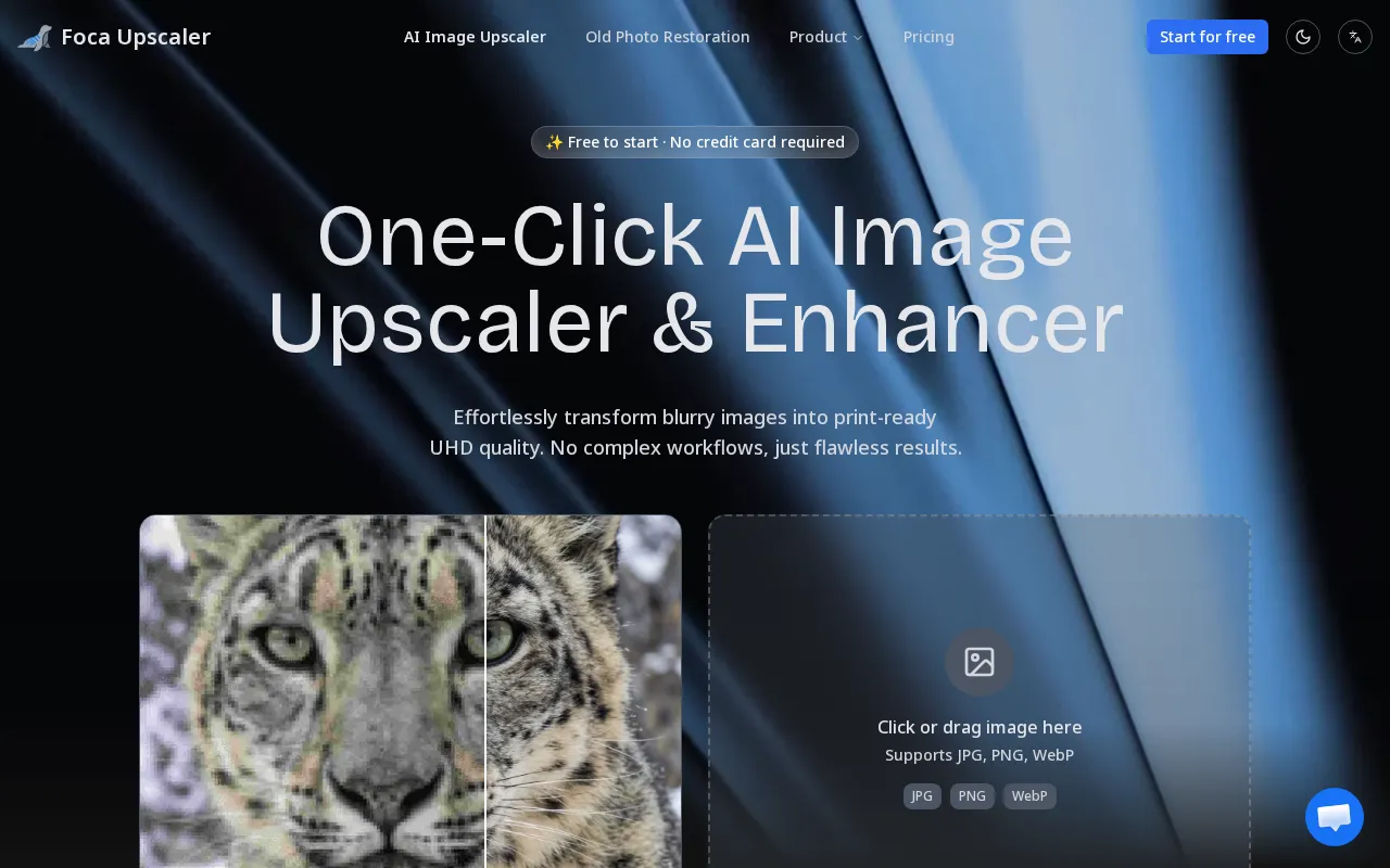 Foca Upscaler — preview screenshot