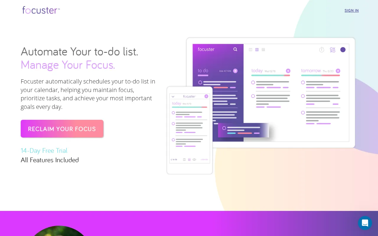 Focuster — preview screenshot