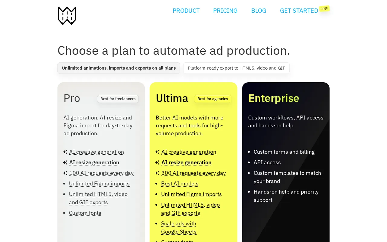 Foldwrap — pricing page