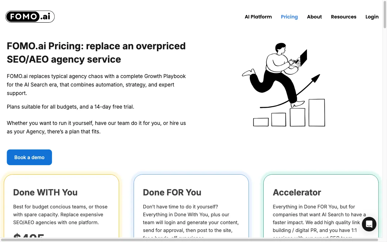 FOMO.ai — pricing page