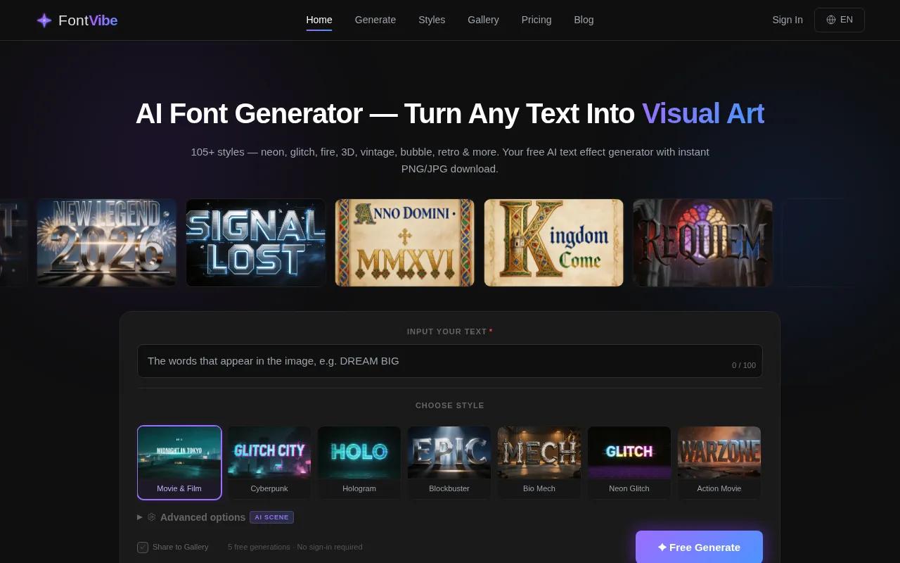 FontVibe — preview screenshot