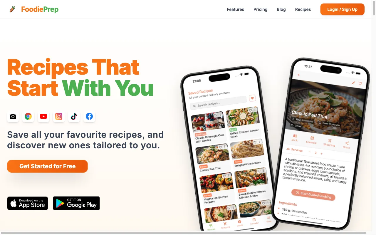 FoodiePrep — preview screenshot