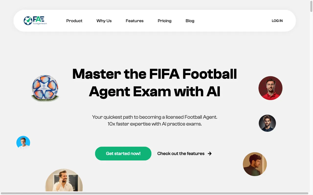 footagentexam.com — preview screenshot
