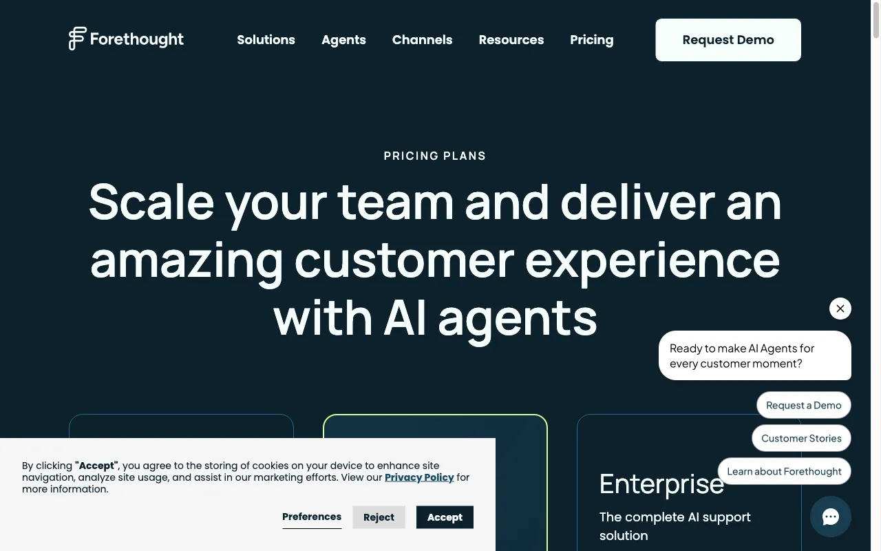 Forethought — pricing page