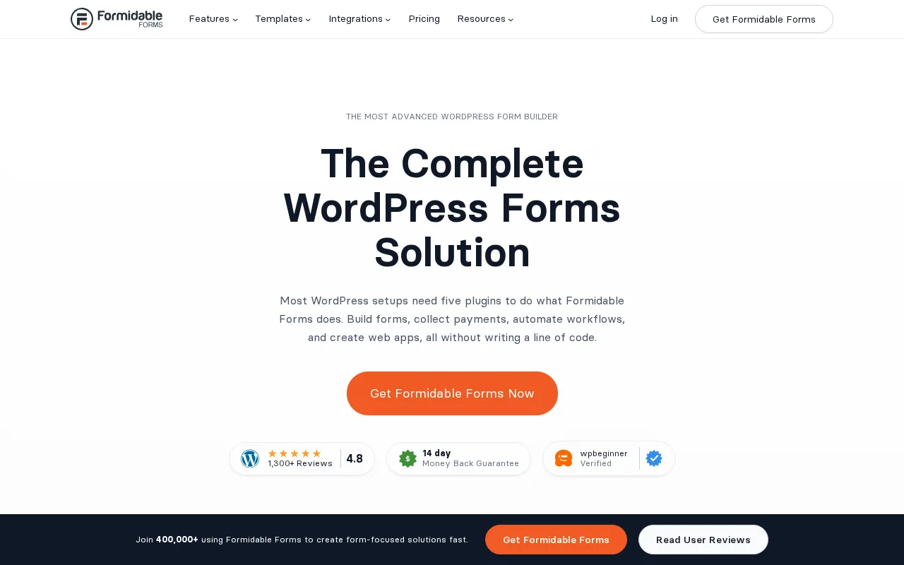 Formidable Forms - The Most Advanced WordPress Forms Plugin and Form Builder — preview screenshot
