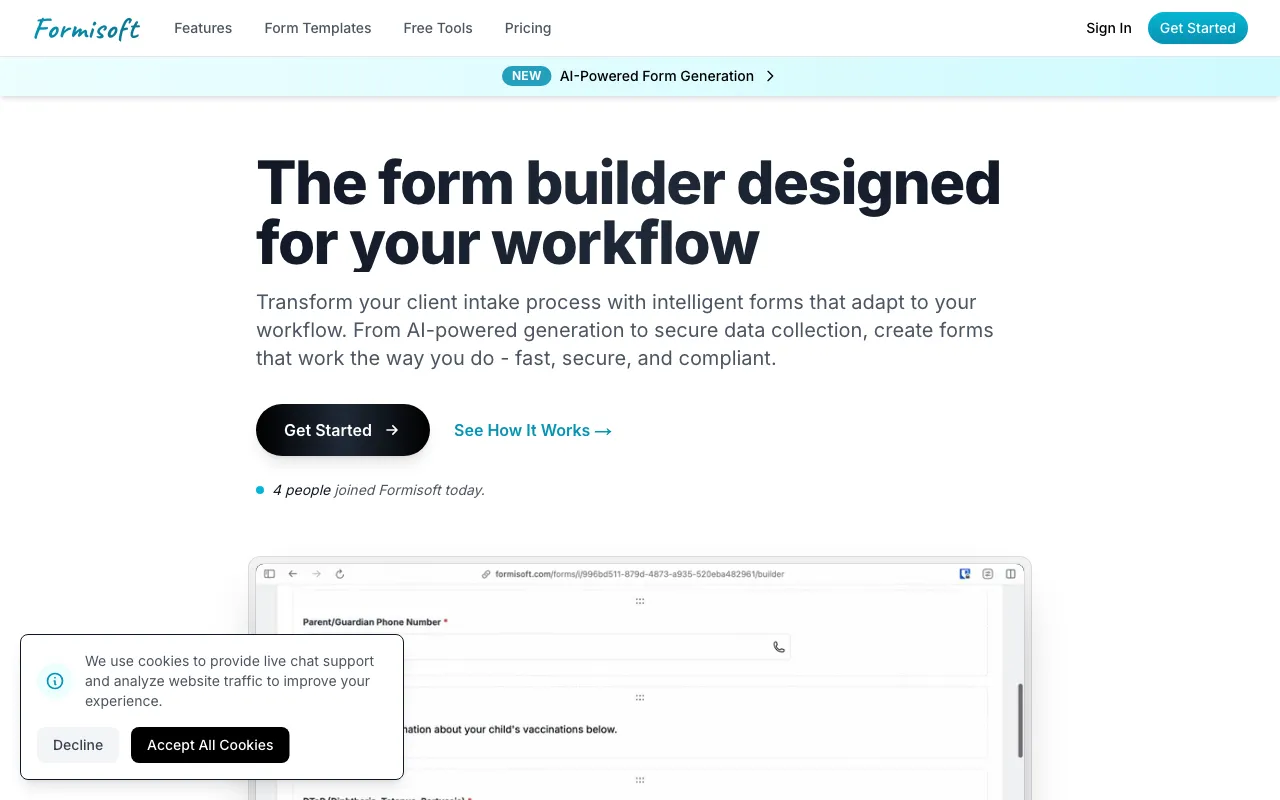 Formisoft AI — preview screenshot