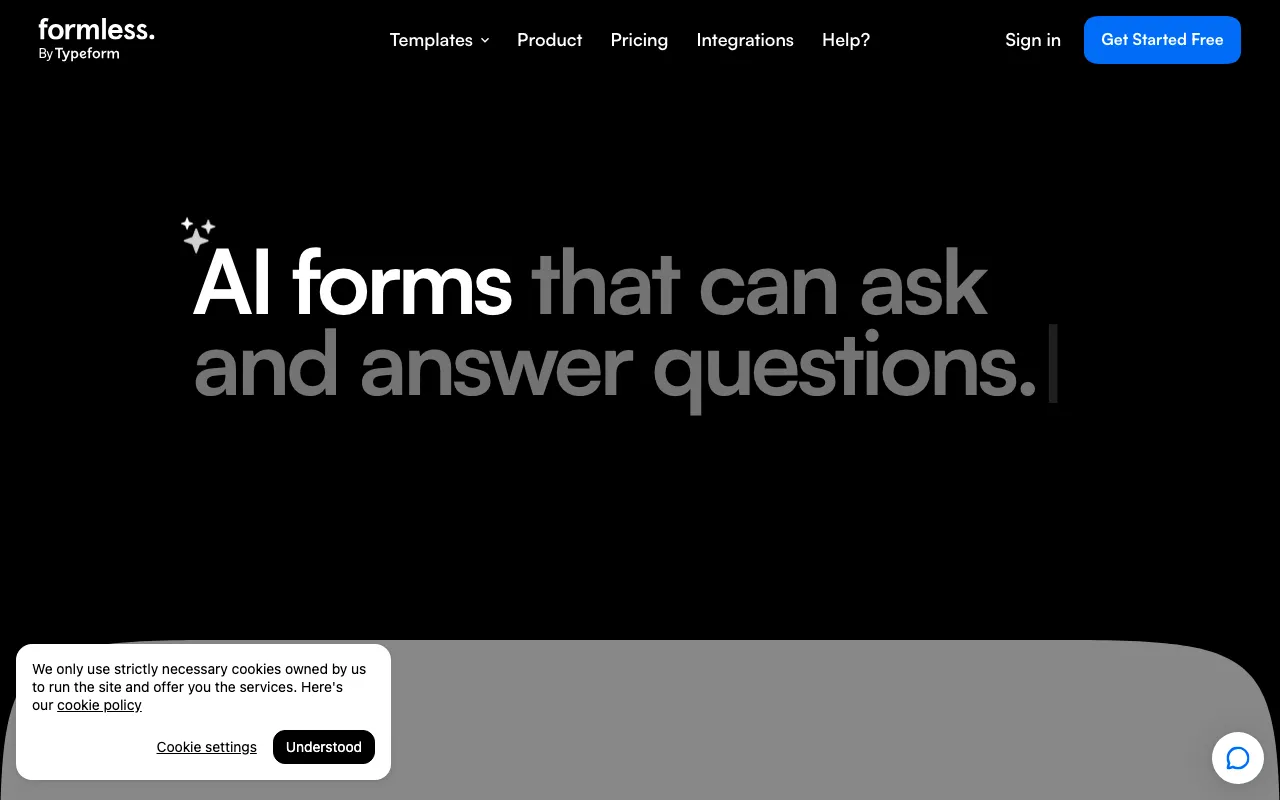 Formless (by Typeform) — preview screenshot