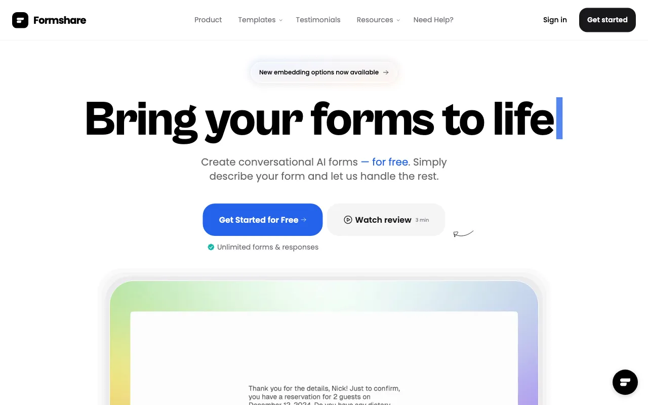 Formshare — preview screenshot