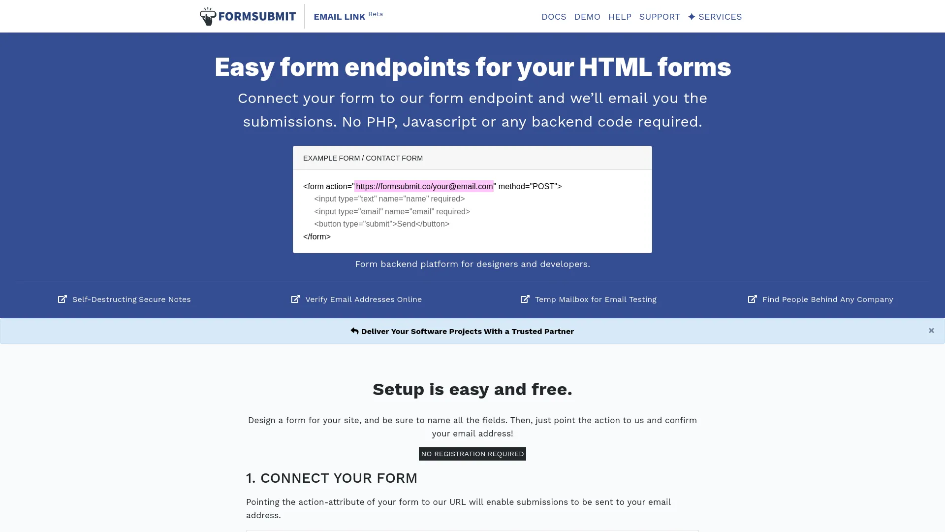 FormSubmit — preview screenshot