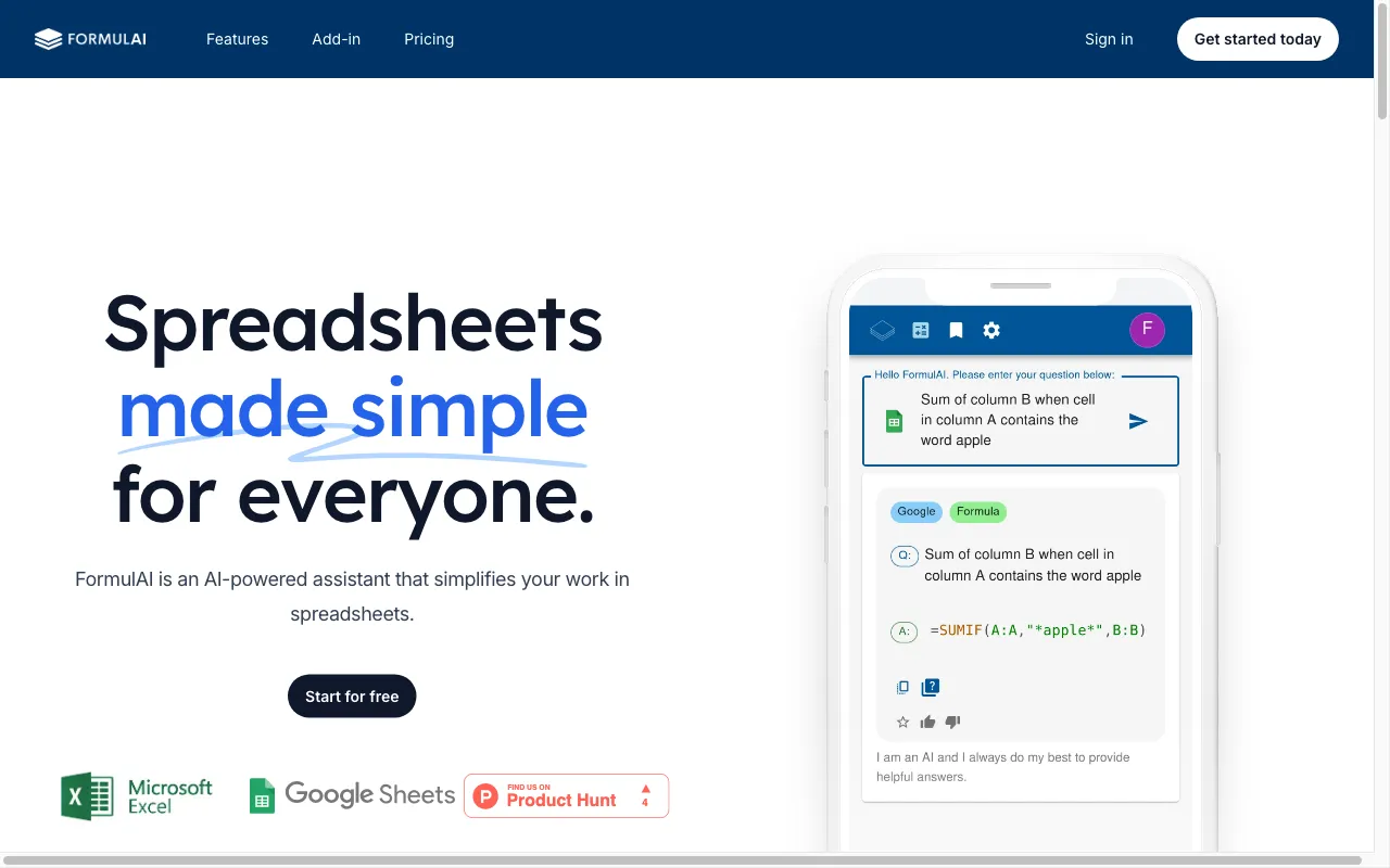 FormulAI — preview screenshot