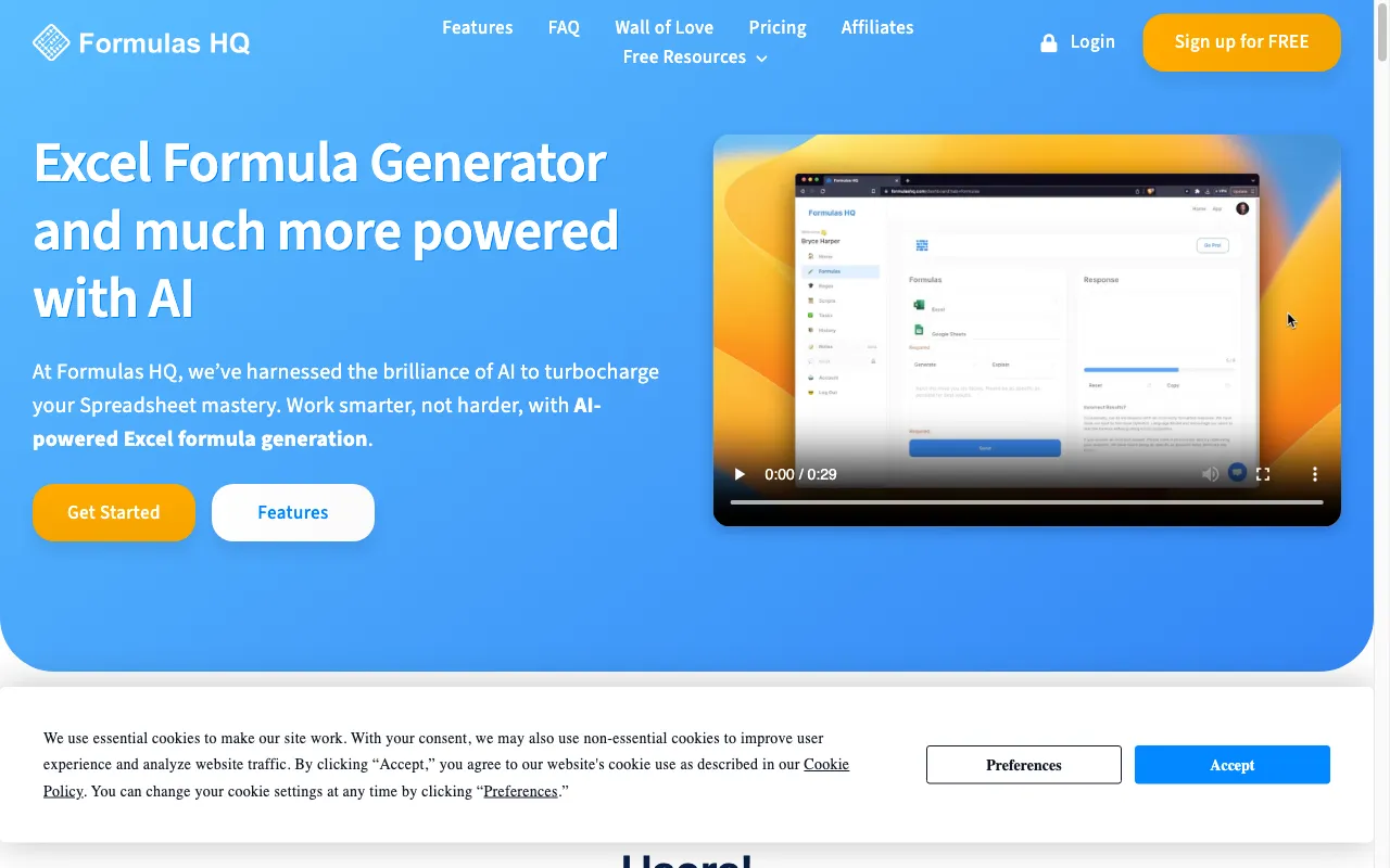 Formulas HQ — preview screenshot