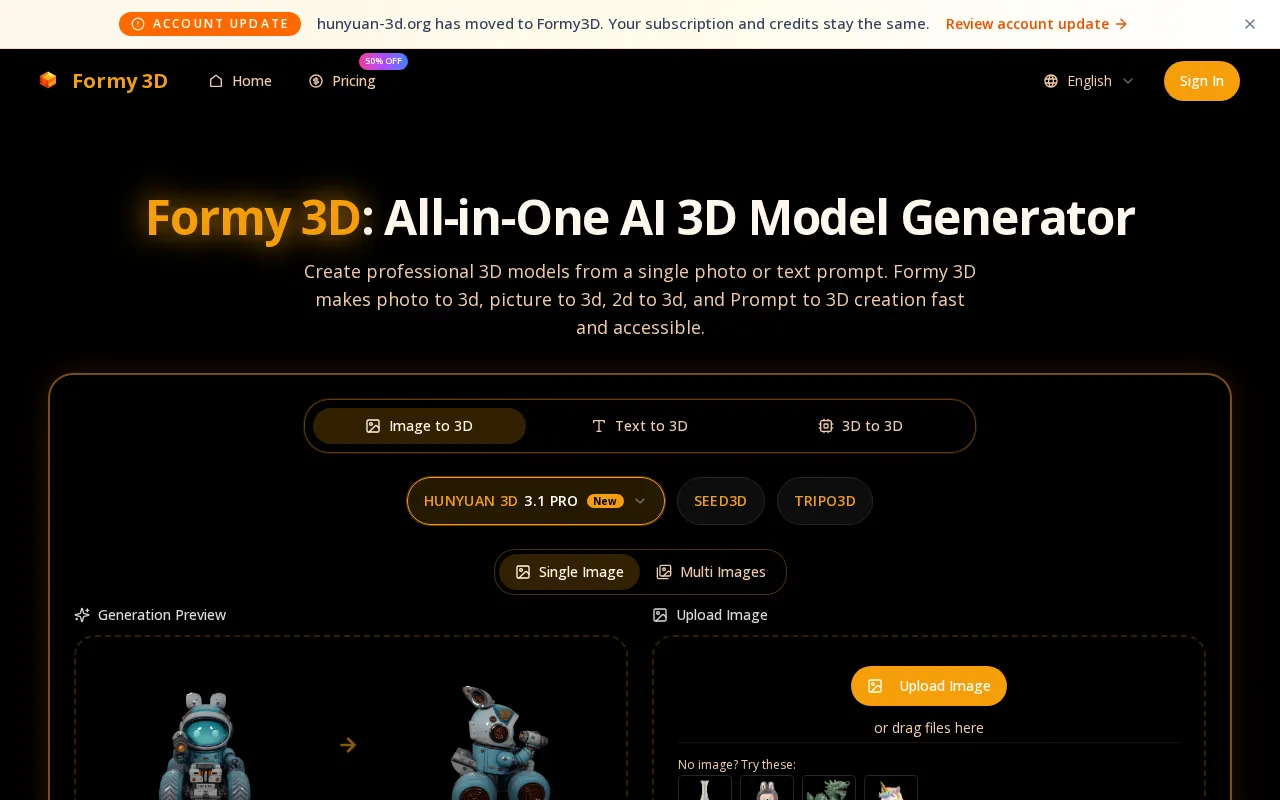 Formy 3D — preview screenshot