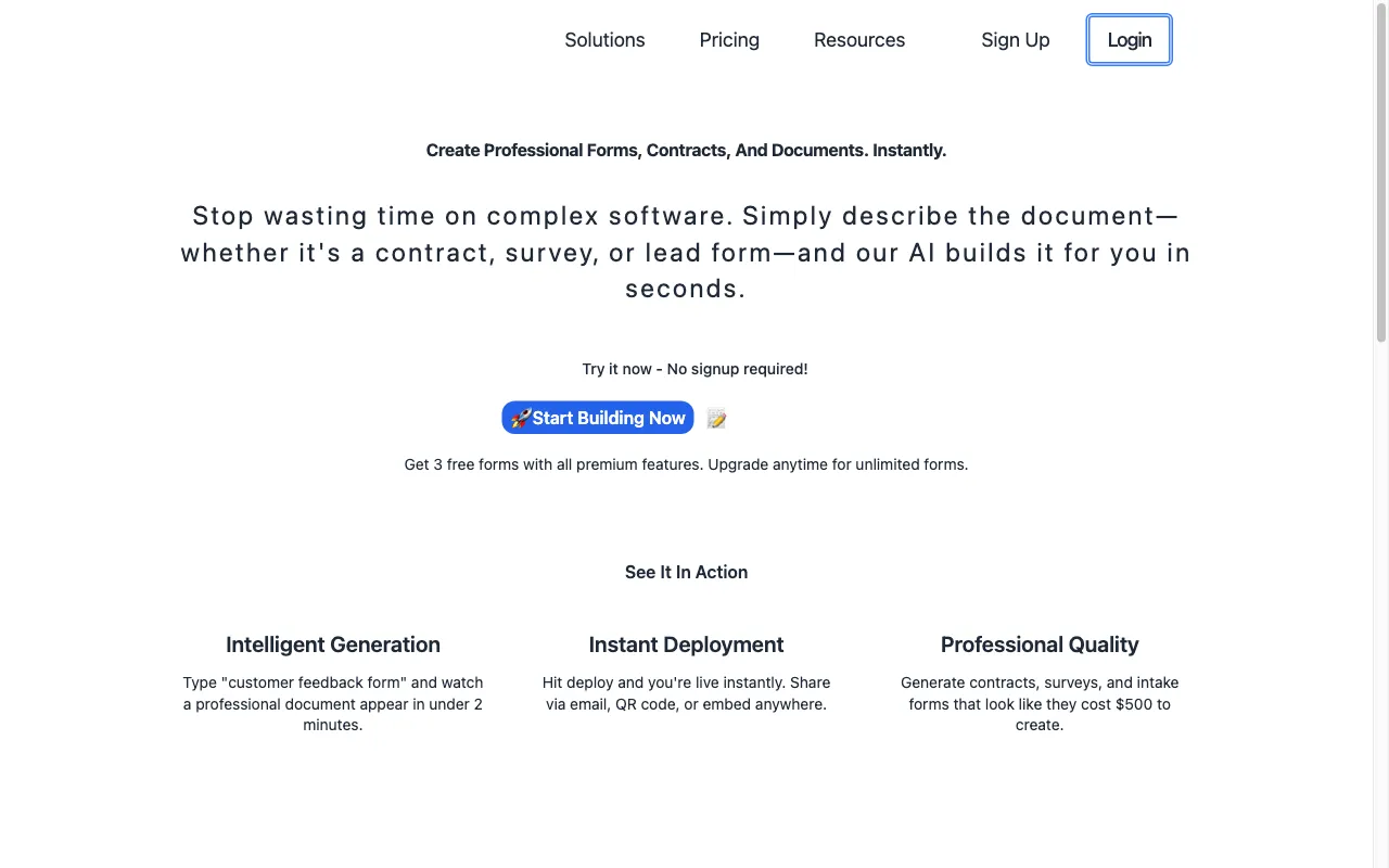 Formzil — preview screenshot