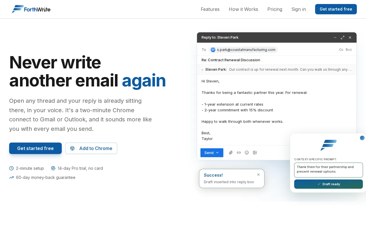 Forthwrite AI — preview screenshot