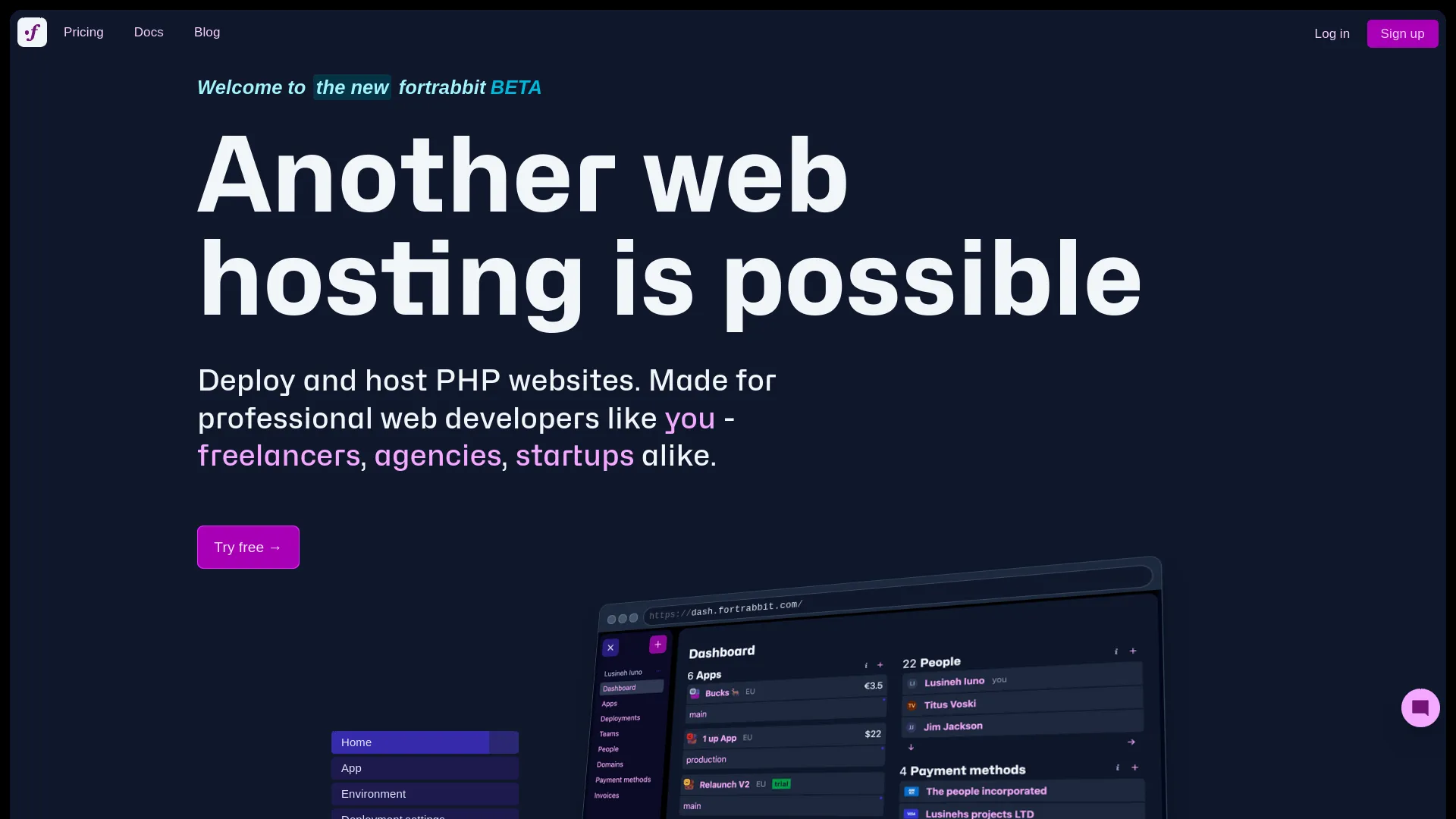 fortrabbit — preview screenshot
