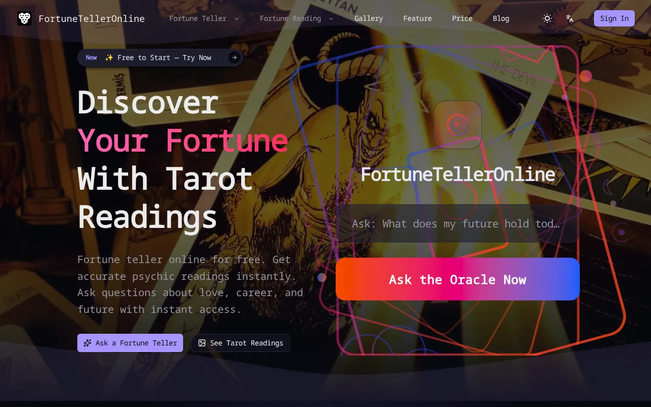 FortuneTellerOnline — preview screenshot