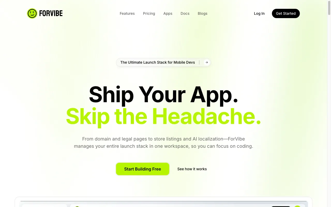 Forvibe — preview screenshot