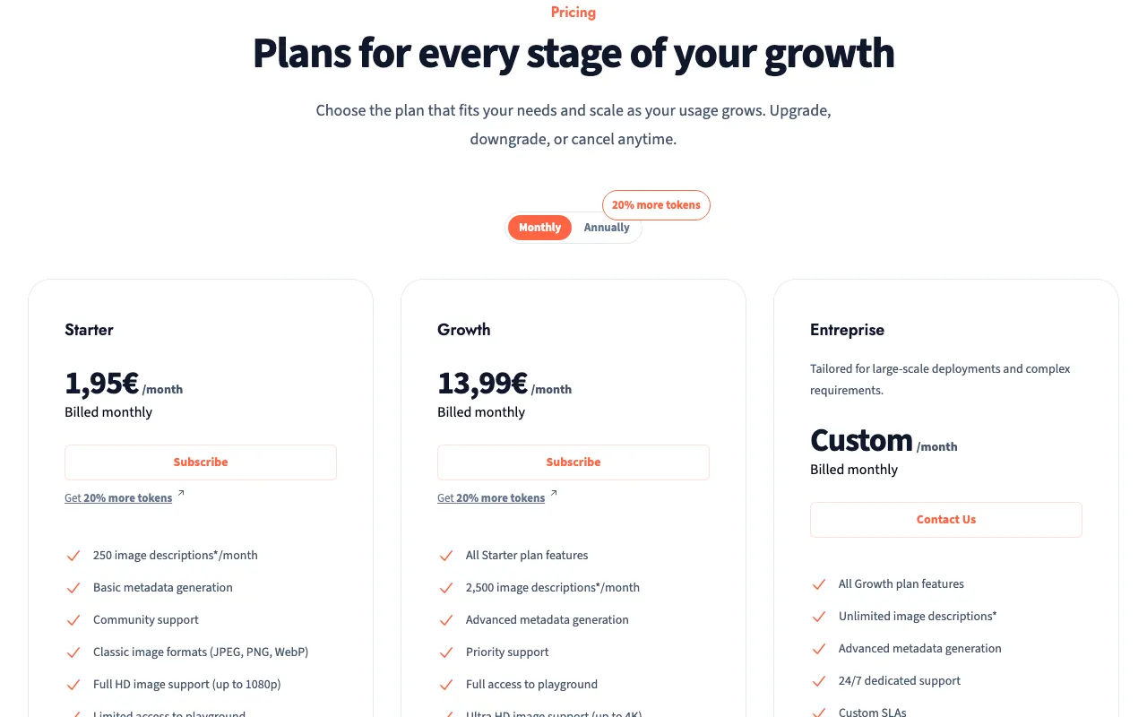 ForVoyez — pricing page
