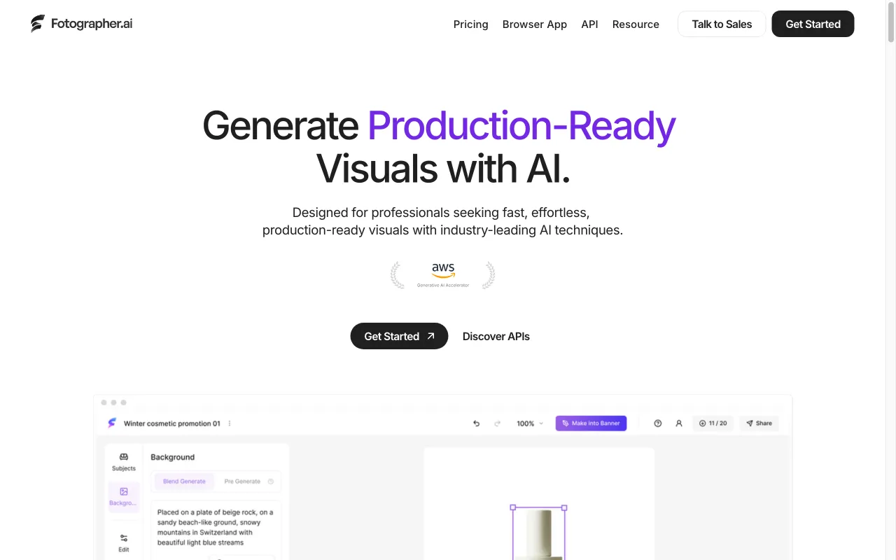 Fotographer AI — preview screenshot