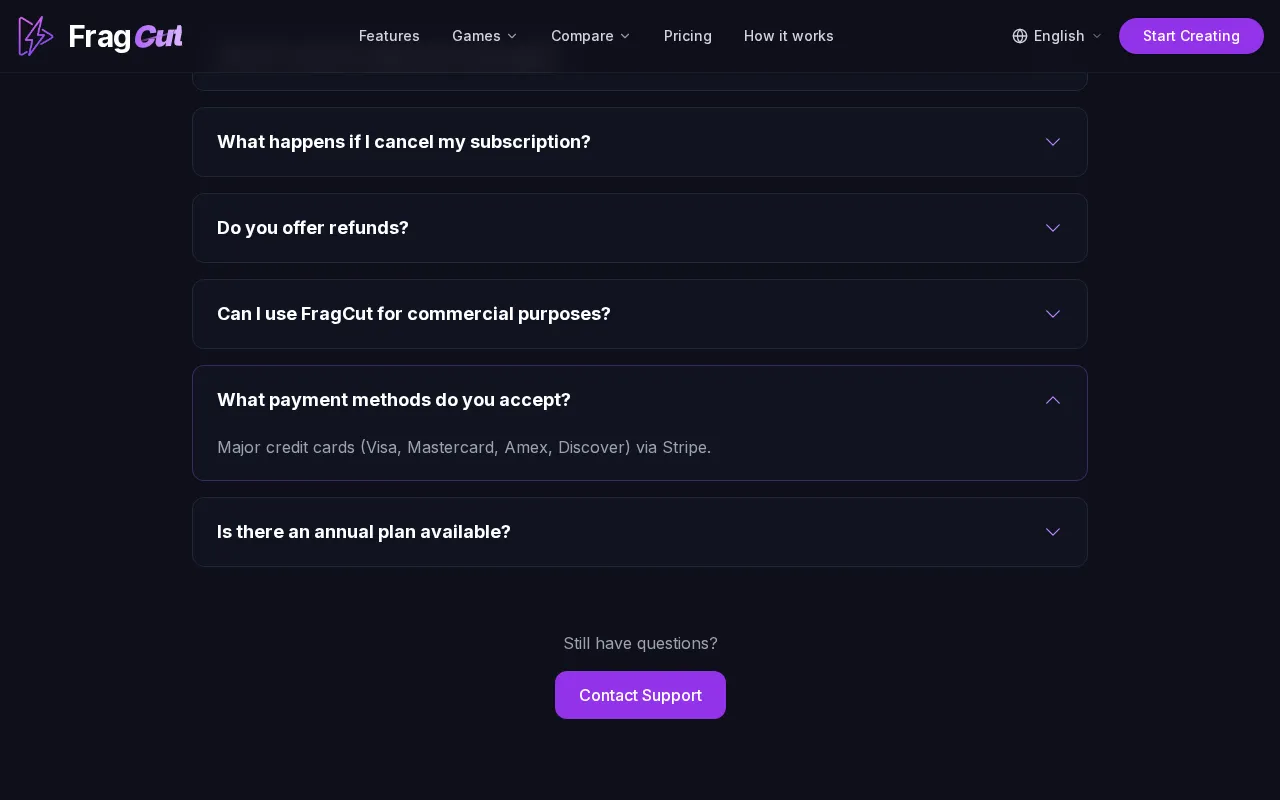 FragCut — pricing page
