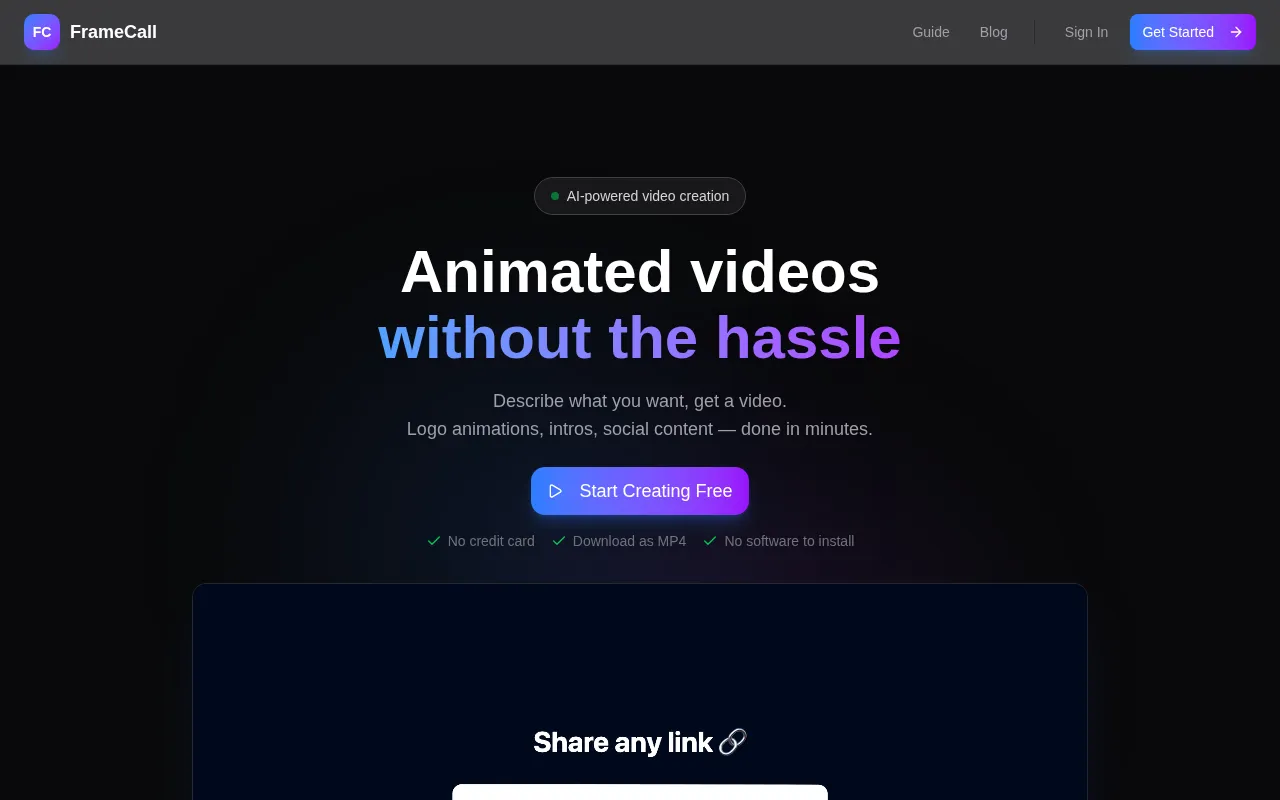 FrameCall — preview screenshot