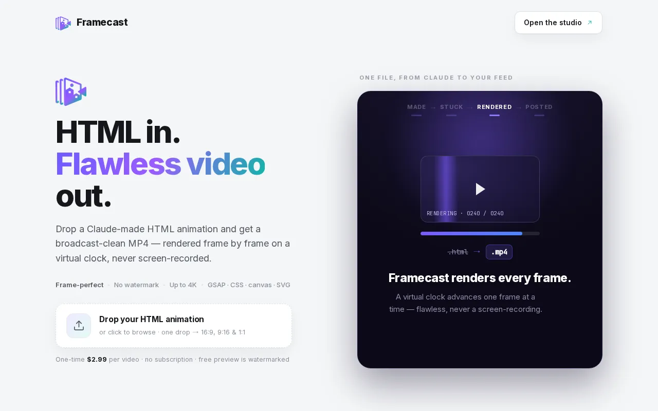 Framecast — preview screenshot