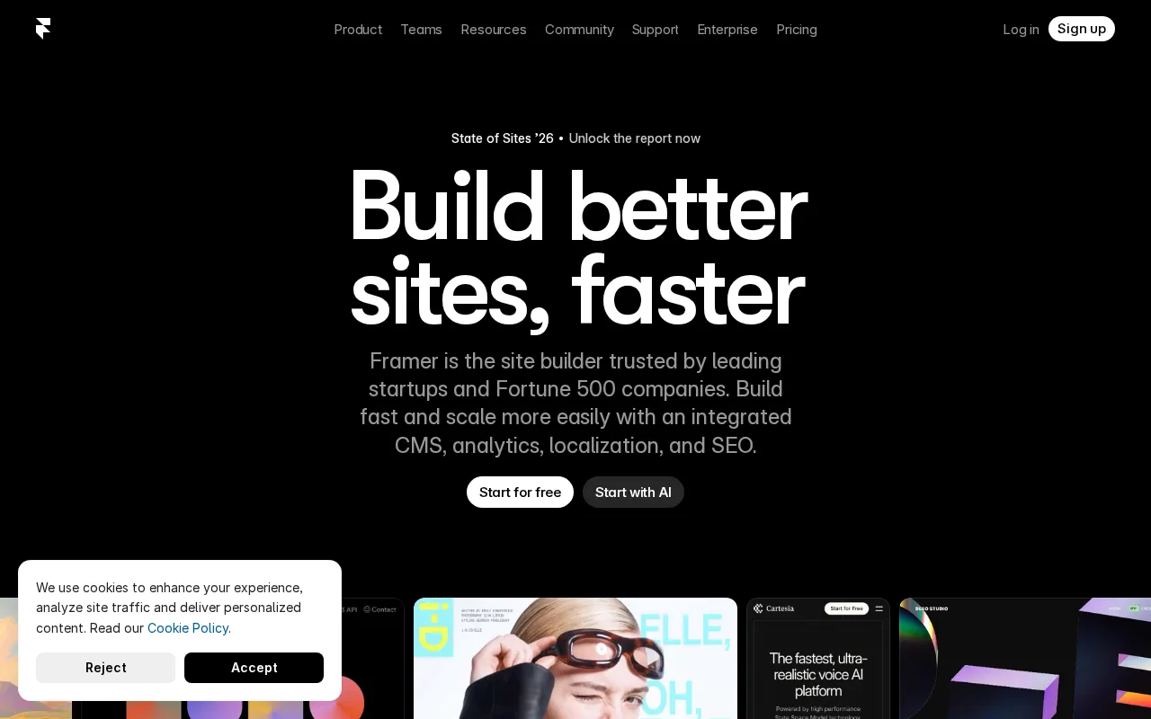 Framer AI — preview screenshot