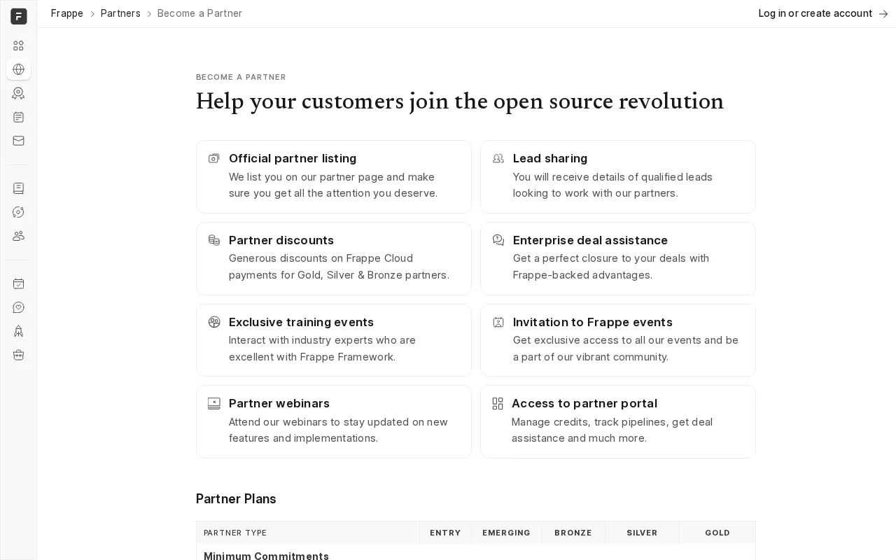 Frappe — pricing page