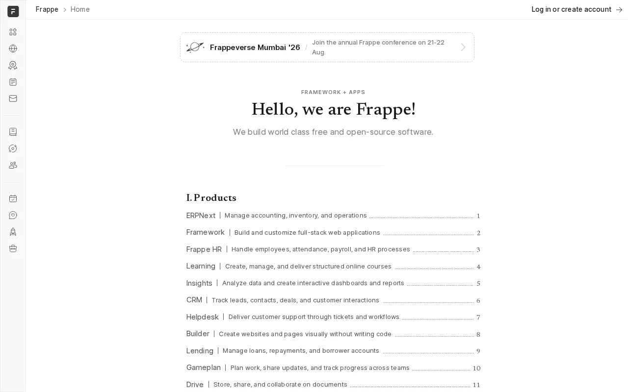 Frappe — preview screenshot