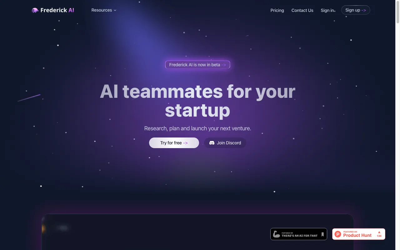 Frederick AI — preview screenshot