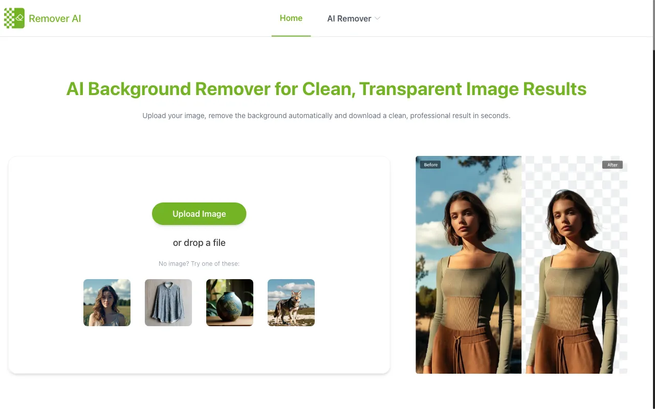 Free AI Background Remover — preview screenshot