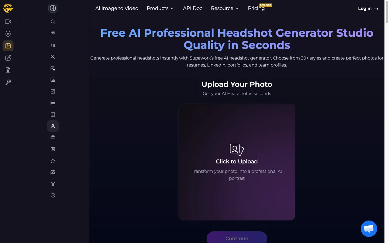 Free AI Headshot Generator — preview screenshot