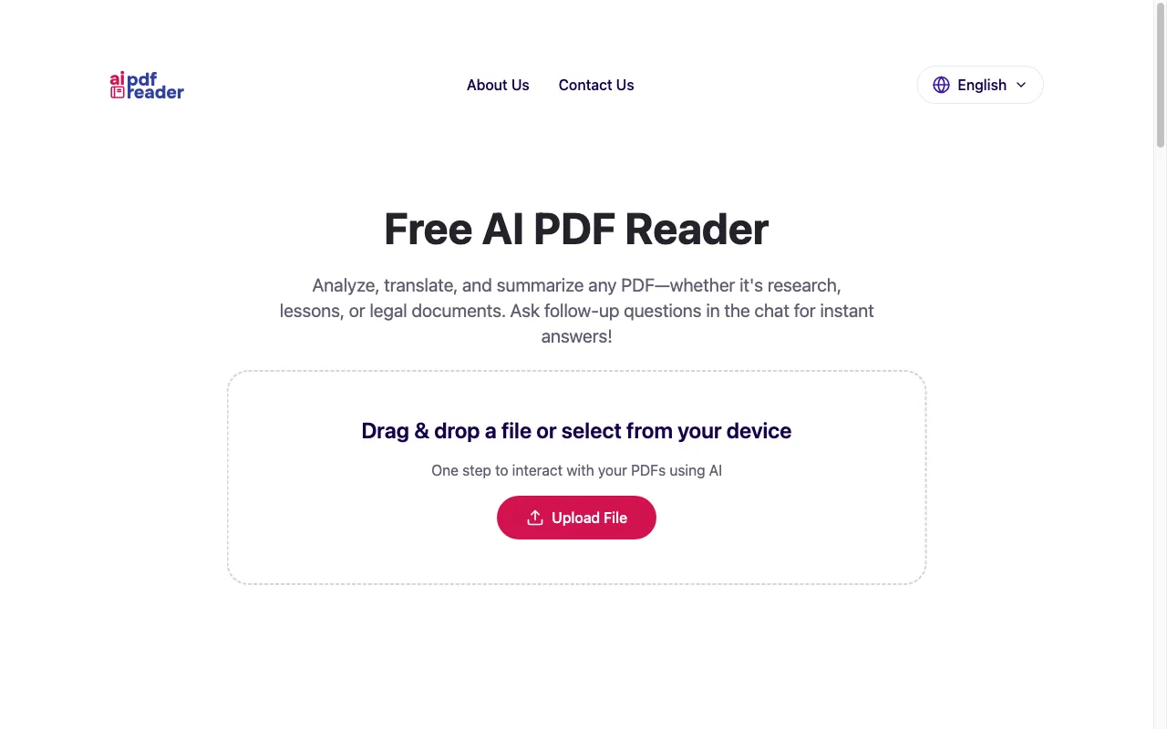 Free AI PDF Reader — preview screenshot