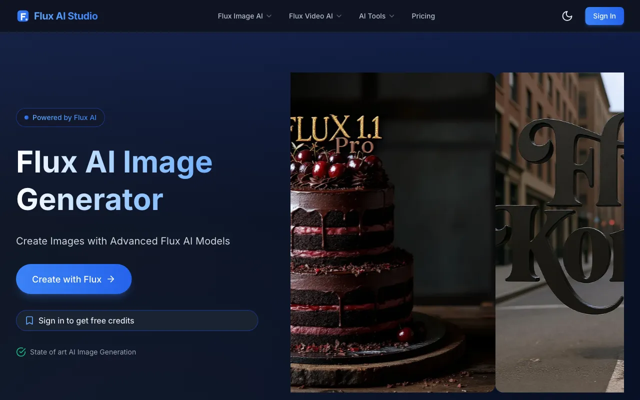 Free Flux AI Image Generator — preview screenshot